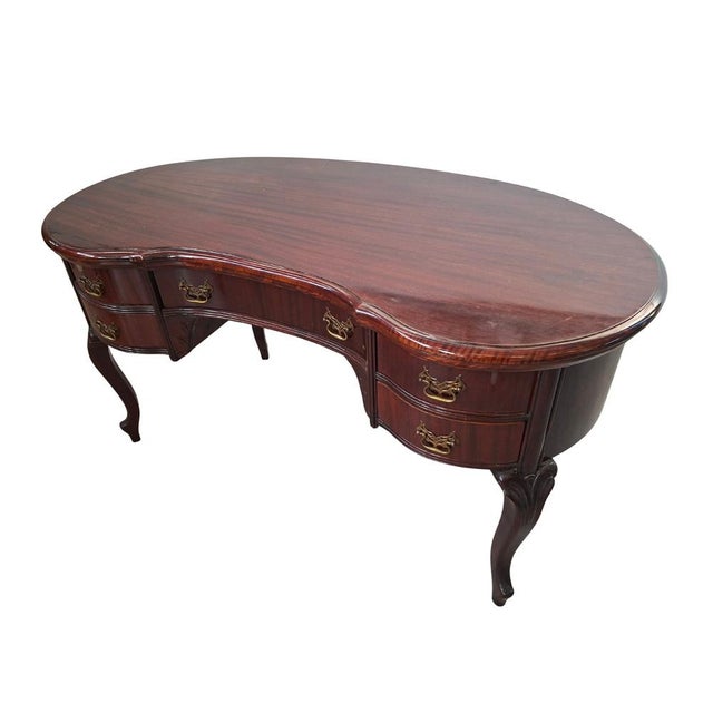 1960s Bean-Shaped Desk and Tub Chair, 1960s, Set of 2 For Sale - Image 5 of 13