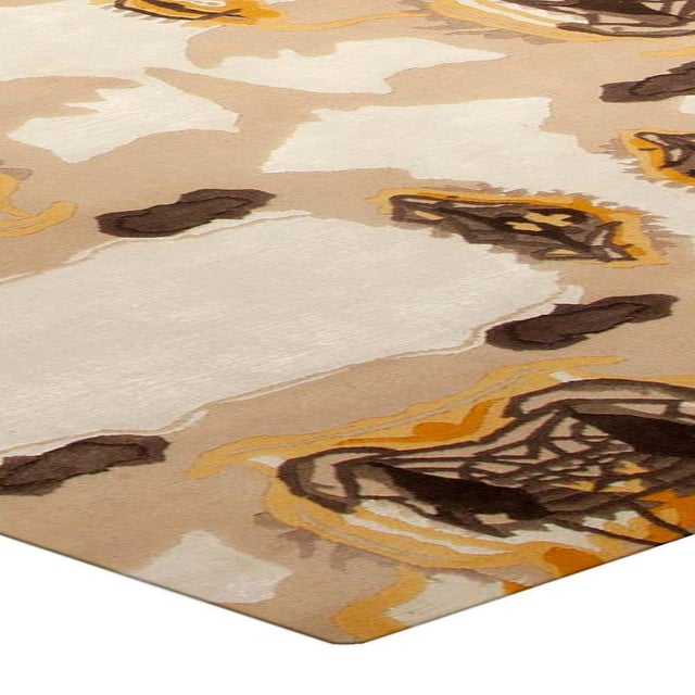 Beige Modern Abstract Eskayel-Culebra Rug for Doris Leslie Blau For Sale - Image 8 of 8