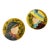 Pair of Early 20th Century Majolica Plates With Girl/Boy Face For Sale