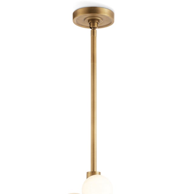 Regina Andrew Styx Alabaster Orbs Vertical Pendant, Natural Brass Finish For Sale In Detroit - Image 6 of 8