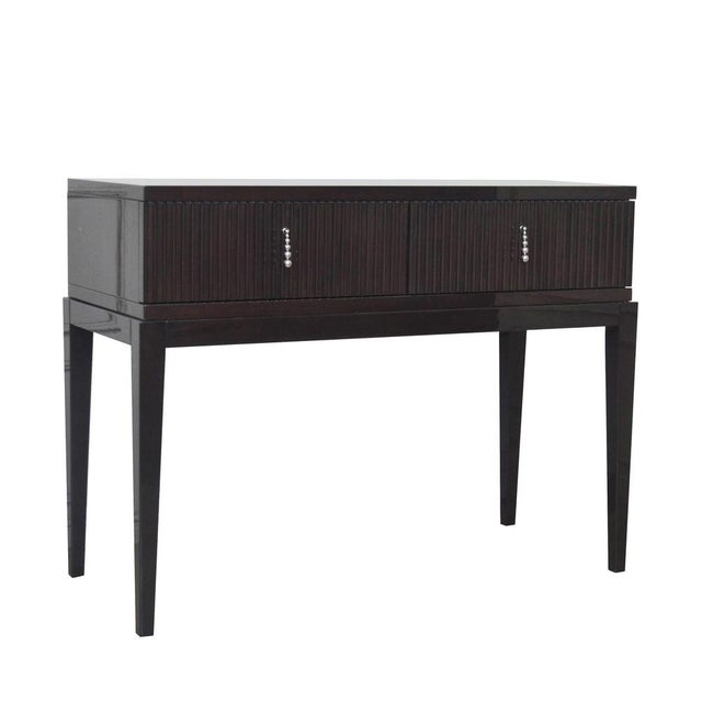 Italian Modern Console in Dark High-Gloss Ebony Finishing from Kabinet For Sale - Image 4 of 4