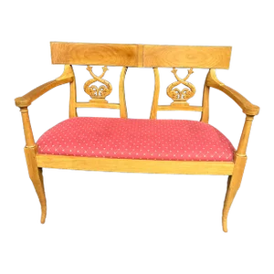 Cherry Provincial Settee With Aldine Dolphins