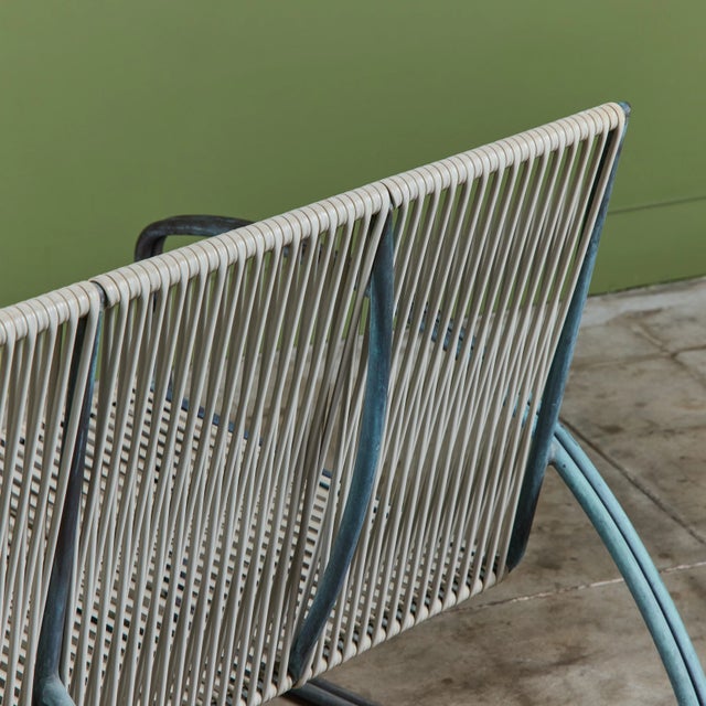 Walter Lamb for Brown Jordan Vinyl Bronze Patio Settee For Sale - Image 14 of 18