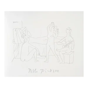 1980s "Quatre Nus au Harem" Lithograph After Pablo Picasso