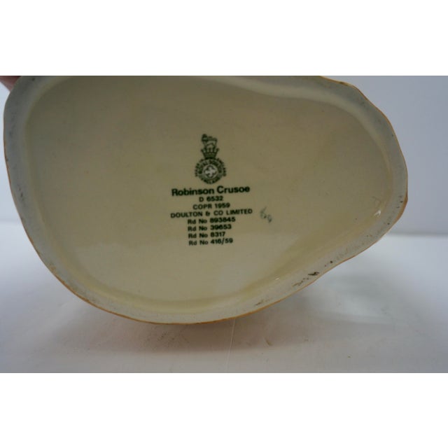 Ceramic Vintage Royal Doulton "Robinson Crusoe" Character Jug – D 6532 (C. 1959-1960) For Sale - Image 7 of 7