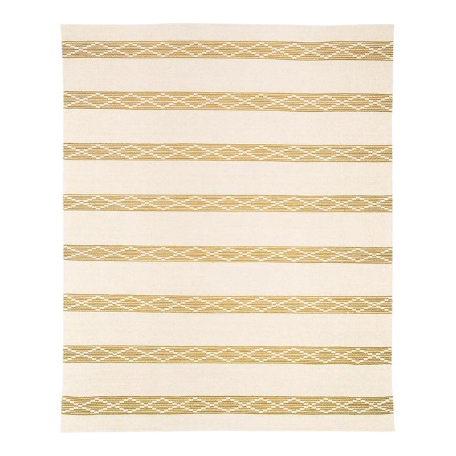 Schumacher Sequoia Stripe 6' x 9' Rug in Ochre For Sale