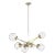 AERIN By Visual Comfort Studio Tierney 6-Light Chandelier in Satin Brass For Sale