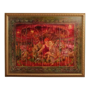 Mark Tochilkin Monumental Merry-Go-Round Original Oil Painting
