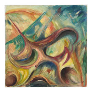 Modern Abstract Expressionist Painting Signed