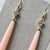 Syna Yellow Gold Pink Opal Long Drop Earrings with Diamonds, a Pair For Sale - Image 4 of 5