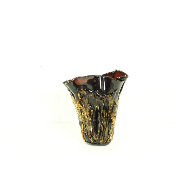 Large Murano Glass Vase by Enrico Cammozzo, 1990s For Sale - Image 4 of 12
