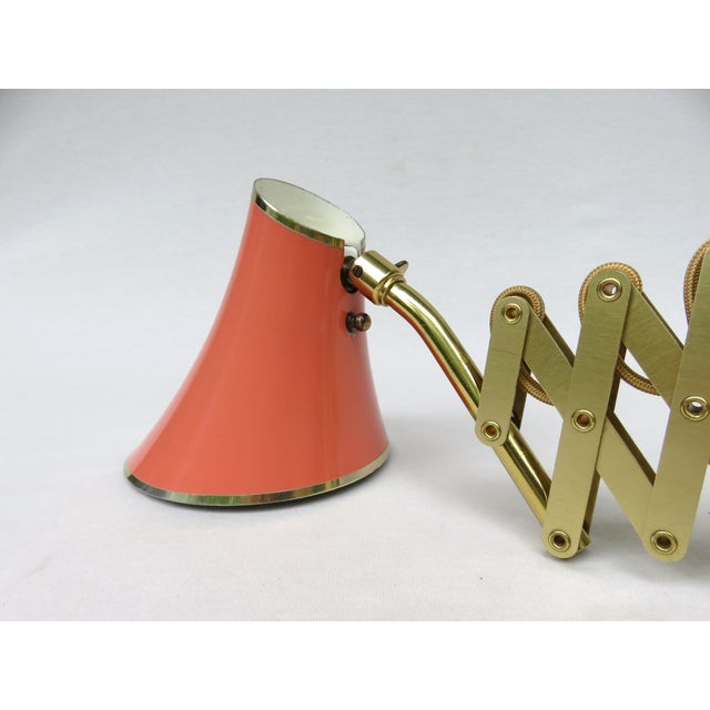 Mid-Century Aluminum and Brass Scissor Lamps, 1950s, Set of 2 For Sale - Image 10 of 18