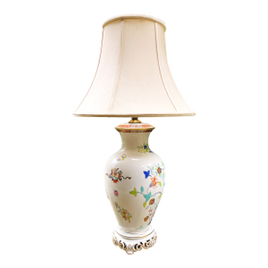 Finely Decorated Vintage Chinoiserie Porcelain Vase Mounted as Lamp