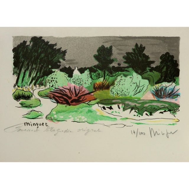 Mid 20th Century Lithographs Collection by French-Carribean Artist Alexandre Minguet - Set of 8 For Sale - Image 13 of 18