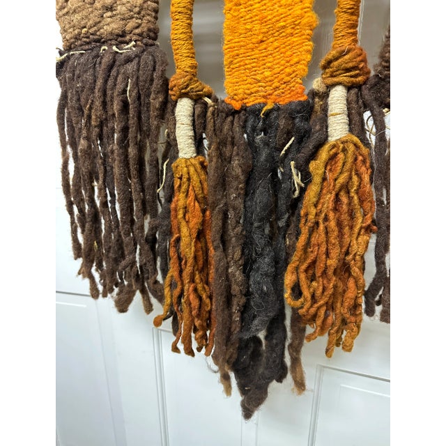 Mid-Century Modern Vintage Hand-Woven Wool Tapestry, British Columbia For Sale - Image 3 of 10