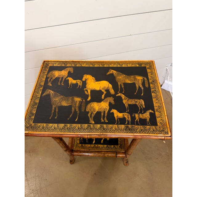 Wood 19th Century English Decoupage Side Table For Sale - Image 7 of 9