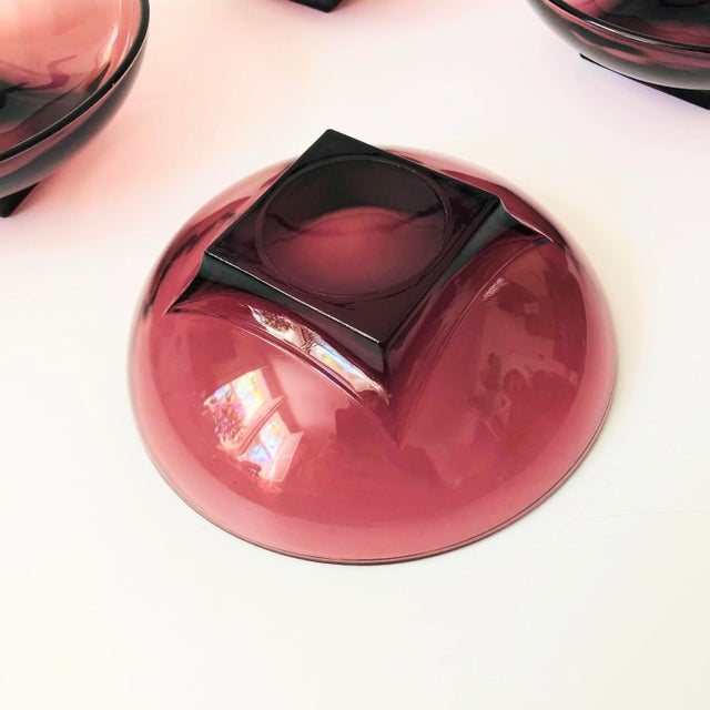 Hazel Atlas Moroccan Amethyst Glass Bowls - Set of 4 For Sale - Image 9 of 9