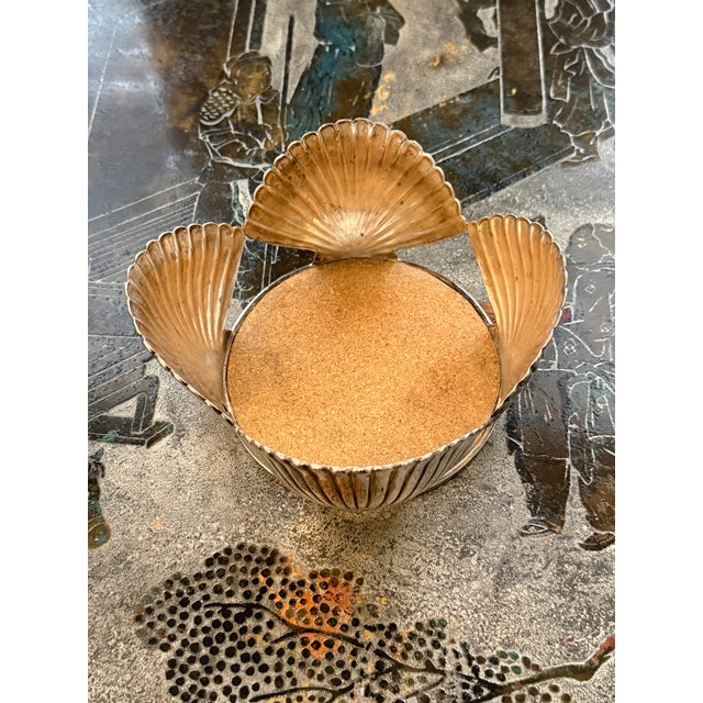 1980s Emilia Castillo Silver Shell Shaped Wine Coaster For Sale - Image 5 of 10