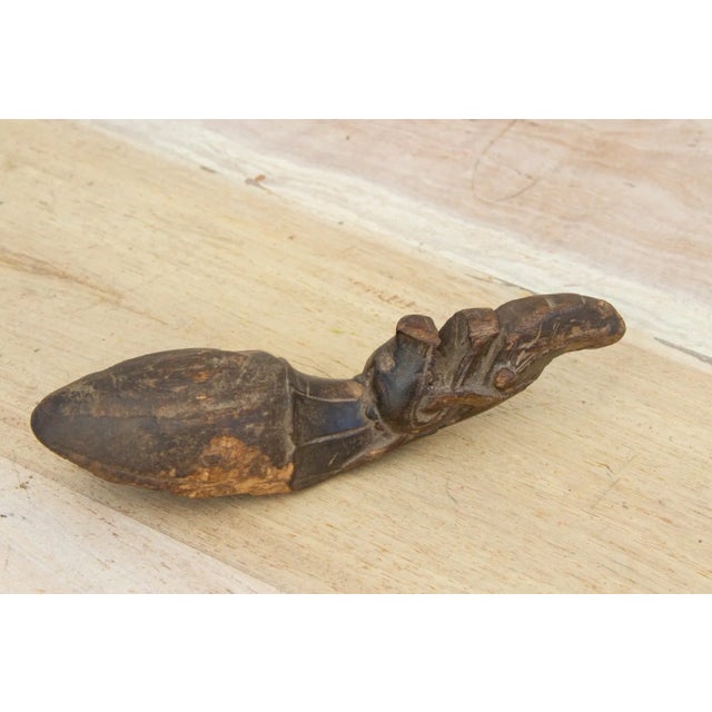 Petite Carved Wood Turmeric Grinder For Sale - Image 4 of 6