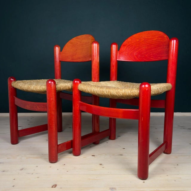 Beige Red Padova Chairs from Hank Lowenstein, Italy, 1970s, Set of 2 For Sale - Image 8 of 13