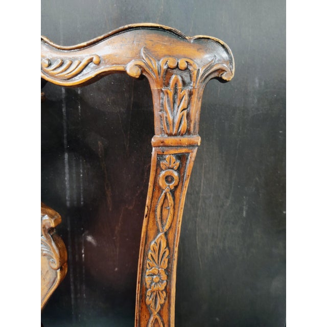 Chestnut Jonathan Charles Buckingham Collection Mahogany Chippendale Dining Chairs For Sale - Image 8 of 14