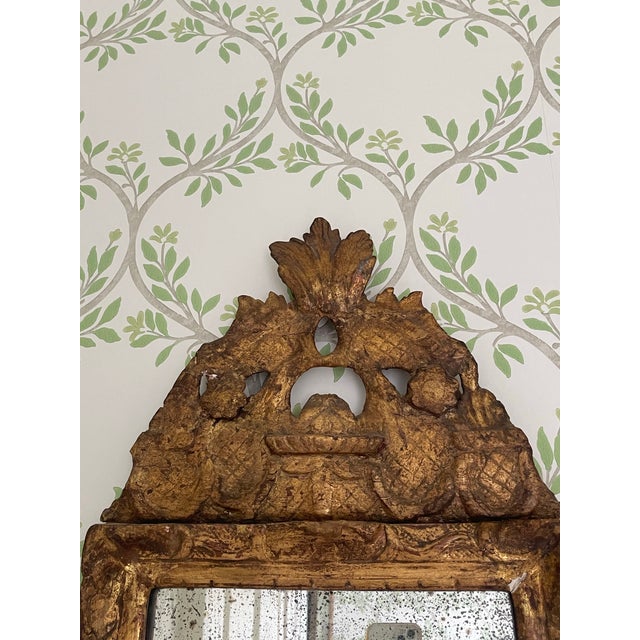 Traditional Antique Gilded Continental Mirror For Sale - Image 3 of 8