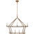 Chapman & Myers for Visual Comfort Signature Darlana Large Two-Tiered Ring Chandelier in Gilded Iron For Sale