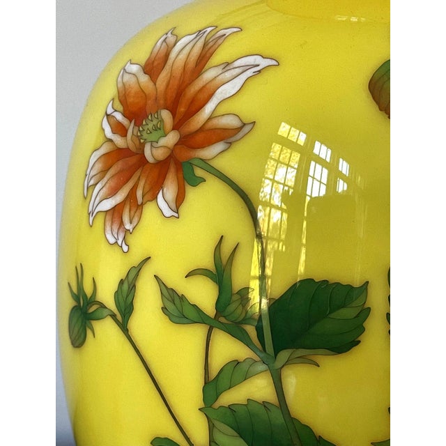 Japanese Cloisonné Vase Ando Jubei with Storage Box For Sale - Image 9 of 16