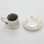 Vintage Italian Handmade Genuine Silver Coffee Cup and Saucer Dollhouse Miniature, 1970s, Set of 2 For Sale - Image 6 of 11