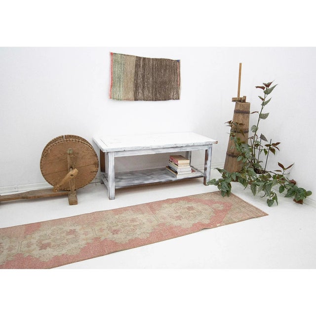 Vintage Washed Out Turkish Runner Rug For Sale In Los Angeles - Image 6 of 7