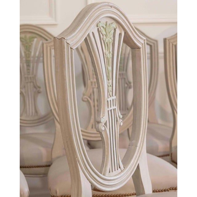 Set of Ten Louis XV–Louis XVI Transition Style Chairs, France, 20th Century For Sale - Image 16 of 18