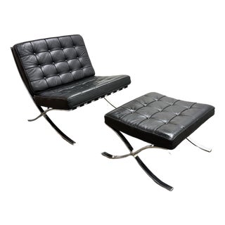 Alphaville Design Exposition Barcelona Style Lounge Chair + Ottoman For Sale