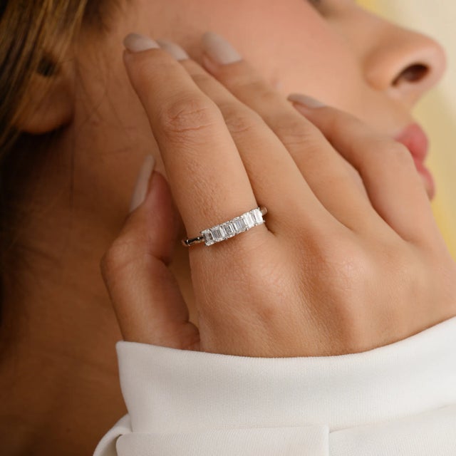 Art Deco Diamond Eternity Band Size 8 For Sale In New York - Image 6 of 12