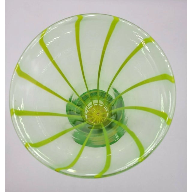 1990s Vintage Murano Style Studio Art Glass Tulip 12" Vase For Sale - Image 5 of 6