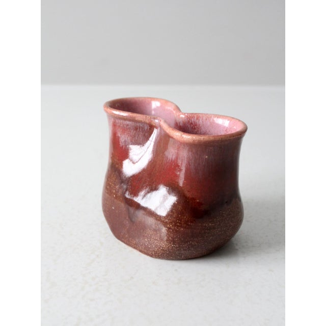 Vintage Studio Pottery Double Vase For Sale - Image 6 of 10
