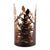 Cut Metal Snowman and Cabin Candle Holder (Set of 2) For Sale In Chicago - Image 6 of 6
