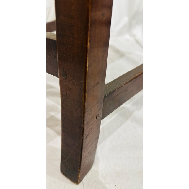 Pair of Antique 18th Century Queen Anne Style Mahogany Armchairs With Rush Seats For Sale - Image 10 of 14