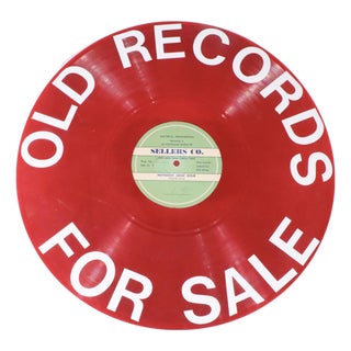 Vintage Record Album Converted to Advertising Sign Old Records for Sale For Sale