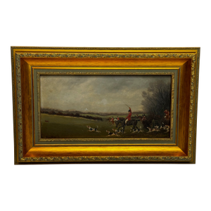 Sporting 19th Century Oil Painting View Halloo the Berkeley Hunt C1880 by Charles Faulkner