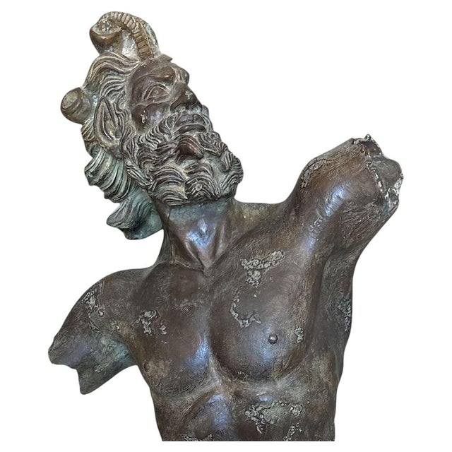 20th Century Bronze Dancing Faun of Pompeii Sculpture For Sale - Image 6 of 6