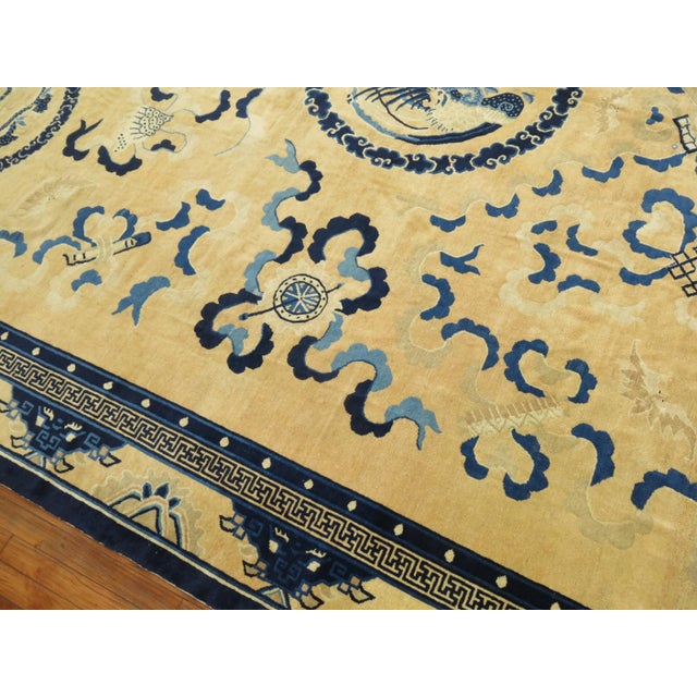 Large Antique Chinese Dragon Rug - 11'1" x 15'3" For Sale - Image 13 of 18