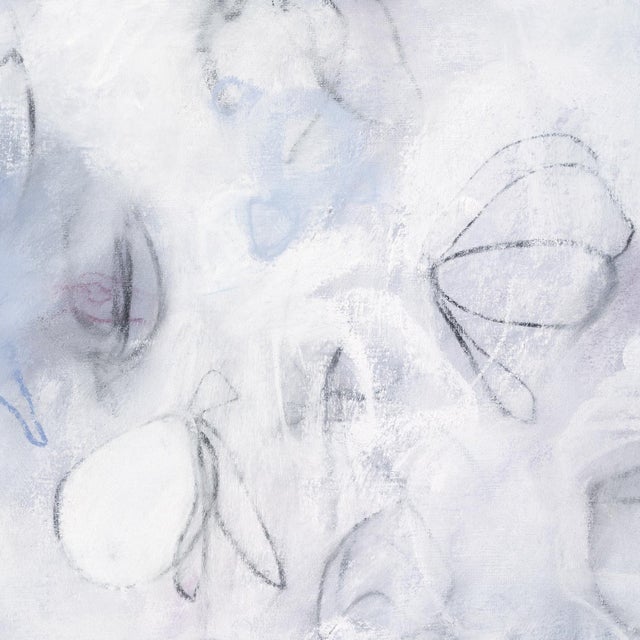 Contemporary "Float No.13 - Soft Lavender Suspension" - Textured Abstract Drawing on Paper, Neutral Contemporary Art For Sale - Image 3 of 5
