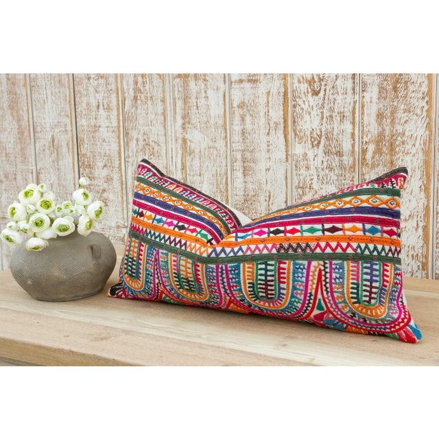 Tribal Soe Antique Tribal Grain Sack Pillow For Sale - Image 3 of 10