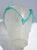 Archimede Seguso Style Scavo Corroso Art Glass Vase Frosted & Aqua Murano Glass For Sale - Image 13 of 16