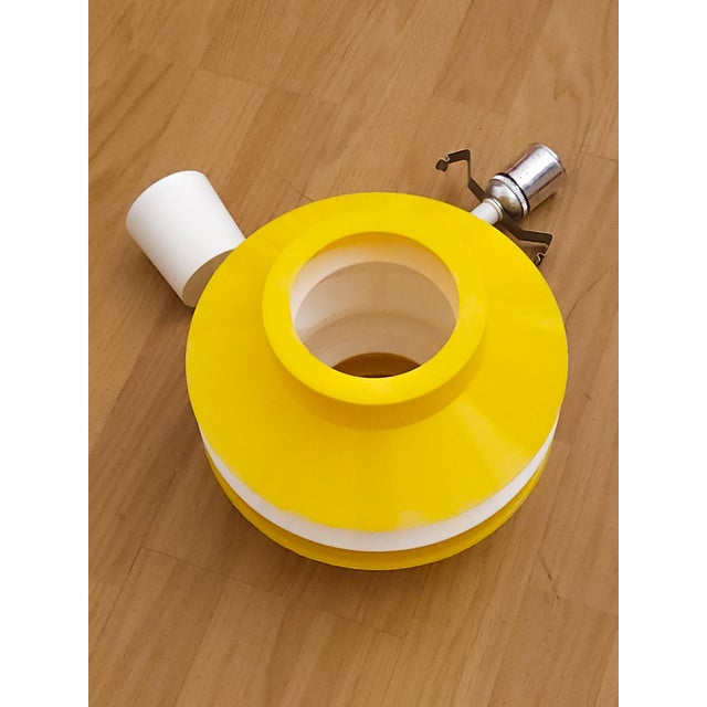 Mid-Century Modern Yellow White Pendant Lamp, Germany, 1970s For Sale - Image 4 of 6