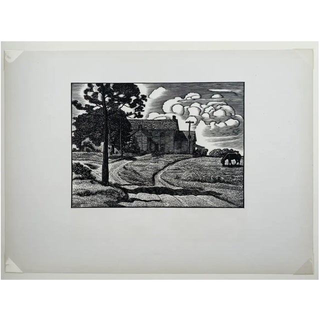Julius John Lankes (1884-1960) "Sunday Afternoon," wood engraving with horse. Signed in plate. Image: 7.5 x 10.25 inches...