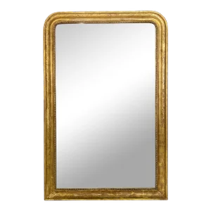 Large Louis Philippe Arch Top Gilt Mirror (H 59 X W 38 1/2)