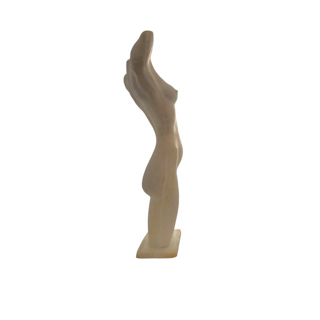 Sculpture Materials Late 20th Century Female Sculpture Art Women Plaster Torso Figurine Signed For Sale - Image 7 of 9
