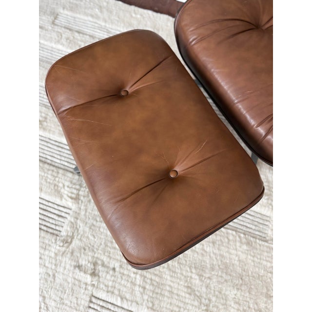 Mid 20th Century Vintage Charlton Lounge Chair and Ottoman Set in the Style of Eames For Sale - Image 5 of 12