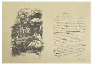 Mino Maccari, The Diary, Lithograph Print, 1944
